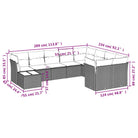 Comfortabele tuin loungeset in grijs materiaal en gepoedercoat staal - Tuinsets