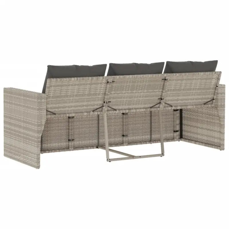 Comfortabele tuinbank van poly rattan met wasbare hoes - Loungebanken