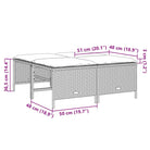 Comfortabele tuinpoefs met poly rattan en wasbare hoes - Tuinpoefs