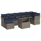 Comfortabele tuinset in grijs materiaal met gepoedercoat staal - Grijs / met opbergruimte - Tuinsets