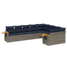 Comfortabele tuinset in grijs materiaal met gepoedercoat staal - Tuinsets
