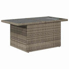 Comfortabele tuinset in grijs materiaal met gepoedercoat staal - Grijs / met opbergruimte - Tuinsets