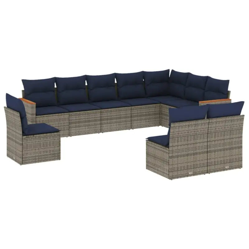 Comfortabele tuinset in grijs materiaal met gepoedercoat staal - Tuinsets