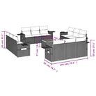 Comfortabele tuinset in grijs materiaal met waterdichte tas en gepoedercoat staal - Tuinsets
