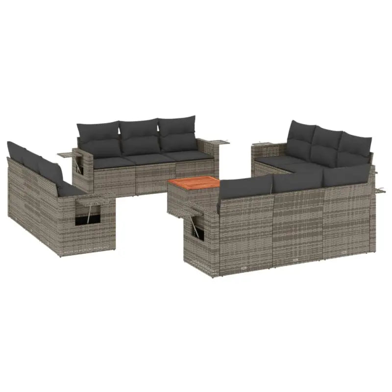 Comfortabele tuinset in grijs materiaal met waterdichte tas en gepoedercoat staal - Tuinsets
