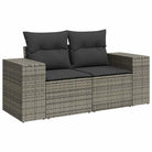 Comfortabele tuinset in grijs materiaal met waterdichte tas en gepoedercoat staal - Tuinsets