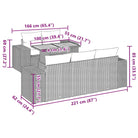 Comfortabele tuinset in grijs materiaal met waterdichte tas en gepoedercoat staal - Tuinsets