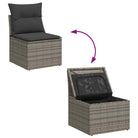 Comfortabele tuinset in grijs materiaal met waterdichte tas en gepoedercoat staal - Tuinsets