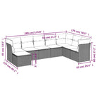 Comfortabele tuinset met beige materiaal en gepoedercoat staal afmetingen - Tuinsets