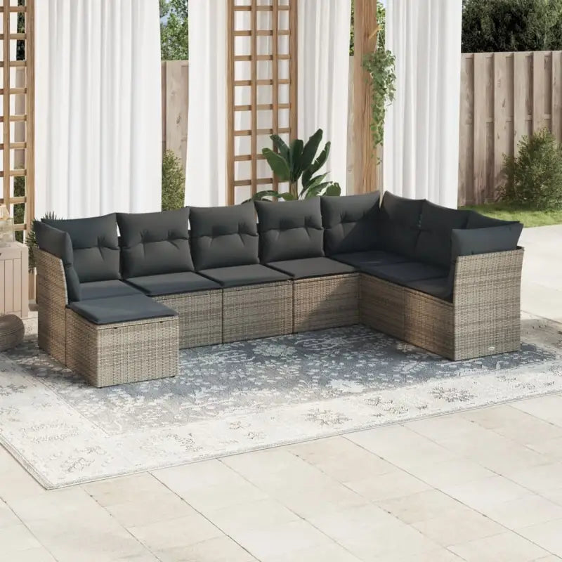 Comfortabele tuinset met beige materiaal en gepoedercoat staal afmetingen - Grijs / Zonder tafel - Tuinsets