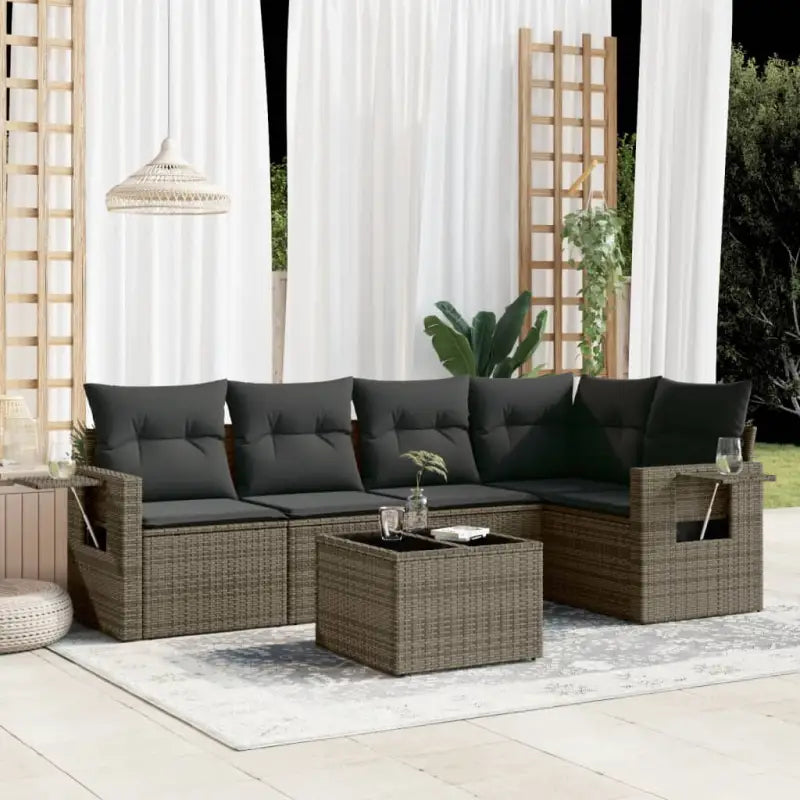 Comfortabele tuinset met gepoedercoat staal waterdichte tas en afmetingen - Grijs / Met tafel - Tuinsets
