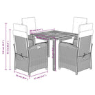 Comfortabele tuinset met poly rattan en gemakkelijk schoon te maken - Tuinsets