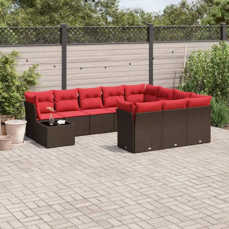 Comfortabele tuinset met waterdichte tas en grijs materiaal van gepoedercoat staal - Bruin en rood - Tuinsets