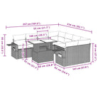 Comfortabele tuinset van beige materiaal en gepoedercoat staal - Tuinsets