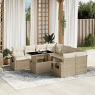 Comfortabele tuinset van beige materiaal en gepoedercoat staal - beige en crèmekleurig / zonder opbergruimte - Tuinsets