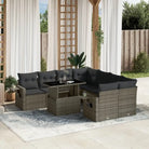 Comfortabele tuinset van beige materiaal en gepoedercoat staal - Grijs / zonder opbergruimte - Tuinsets