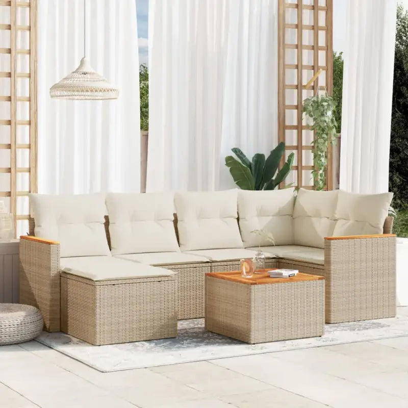 Comfortabele tuinset van gepoedercoat staal met beige materiaal - Beige / Met tafel - Tuinsets