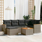 Comfortabele tuinset van gepoedercoat staal met beige materiaal - Grijs / Met tafel - Tuinsets