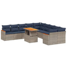 Comfortabele tuinset van grijs materiaal en gepoedercoat staal - Tuinsets