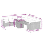 Comfortabele tuinset van grijs materiaal en gepoedercoat staal - Tuinsets