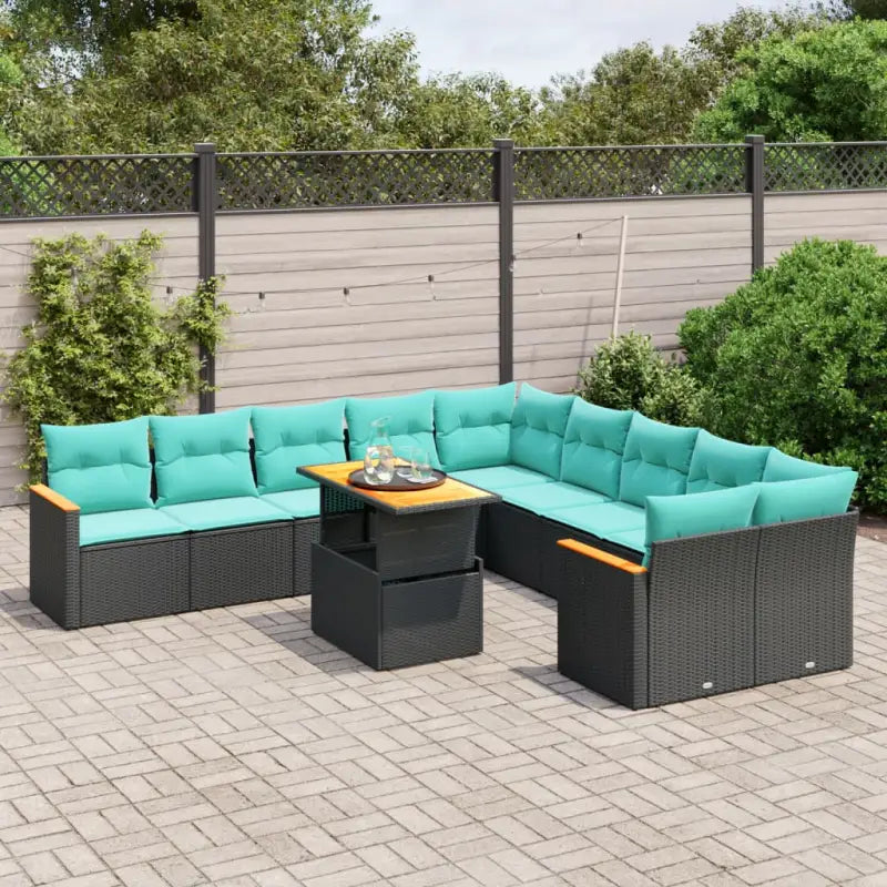 Comfortabele tuinset van grijs materiaal en gepoedercoat staal - Zwart - Tuinsets