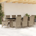 Comfortabele tuinset van poly rattan gemakkelijk schoon en perfect voor buiten - Tuinsets