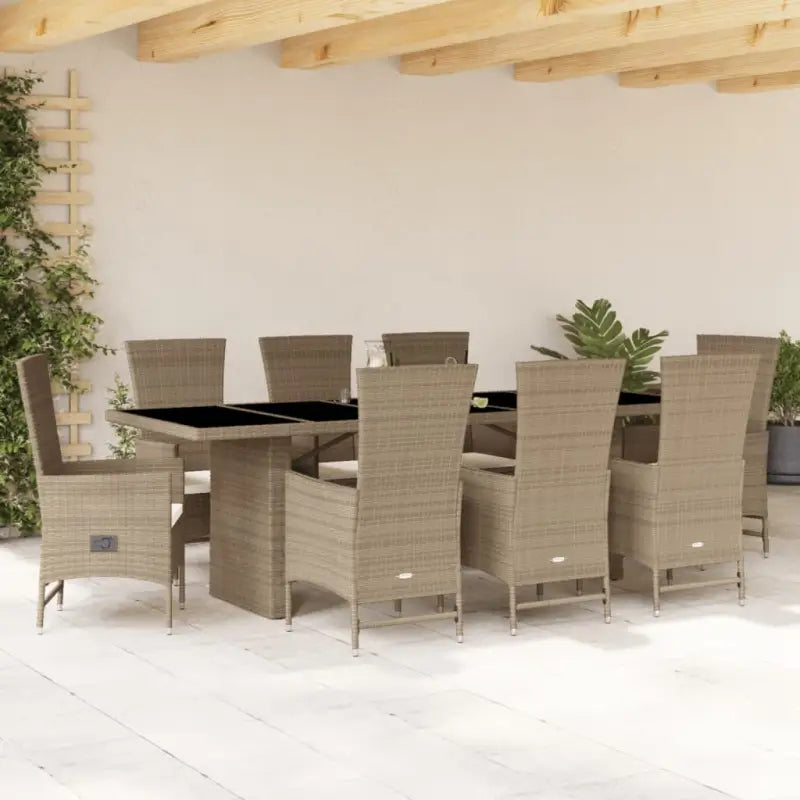 Comfortabele tuinset van poly rattan gemakkelijk schoon en perfect voor buiten - Tuinsets