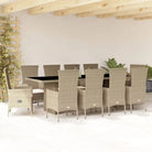 Comfortabele tuinset van poly rattan gemakkelijk schoon en perfect voor buiten - Verstelbare stoel - Tuinsets