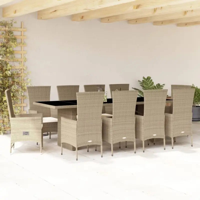 Comfortabele tuinset van poly rattan gemakkelijk schoon en perfect voor buiten - Verstelbare stoel - Tuinsets
