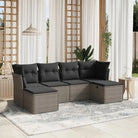 Comfortabele tuinset van zwart gepoedercoat staal met ruime afmetingen - Grijs / zonder opbergruimte - Tuinsets