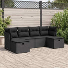 Comfortabele tuinset van zwart gepoedercoat staal met ruime afmetingen - Zwart / met opbergruimte en zak - Tuinsets