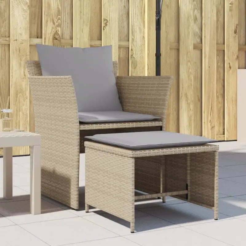 Comfortabele tuinstoel met poly rattan en zachte materiaal vulling - Tuinsets
