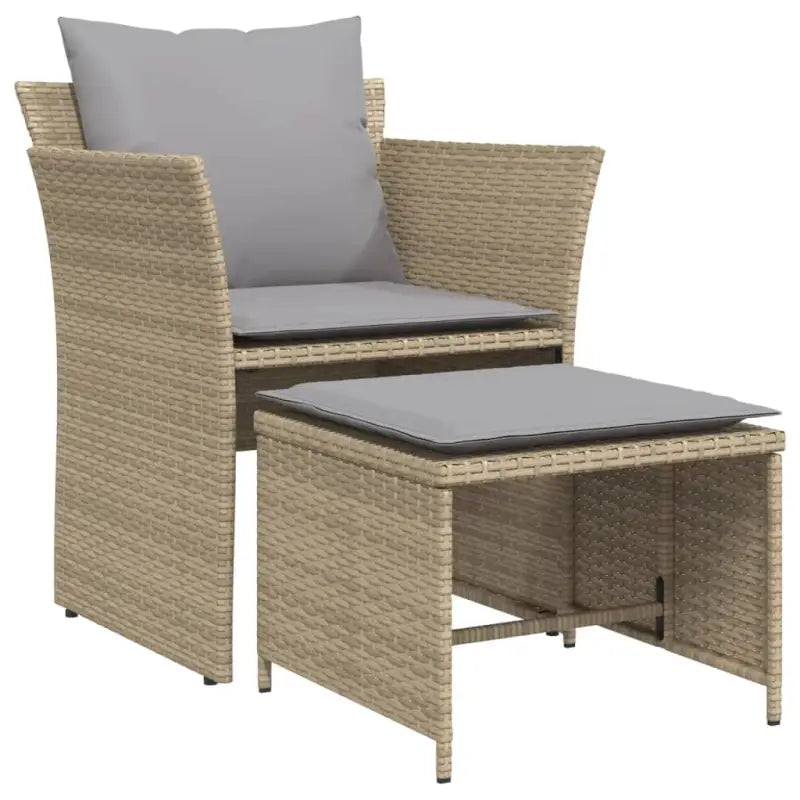 Comfortabele tuinstoel met poly rattan en zachte materiaal vulling - Tuinsets