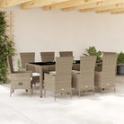 Comfortabele tuintafelset van poly rattan gemakkelijk schoon en onderhoudsvriendelijk - 190 cm tafellengte / Stoel