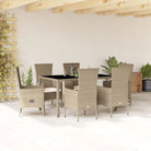 Comfortabele tuintafelset van poly rattan gemakkelijk schoon en onderhoudsvriendelijk - 150 cm tafellengte / stoel