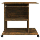 Compact bewerkt hout bureau voor laptops en desktops met moderne uitstraling - Bureaus