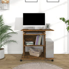 Compact bewerkt hout bureau voor laptops en desktops met moderne uitstraling - Bureaus