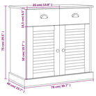 Compact dressoir met massief grenenhout en metalen handgrepen - Dressoirs & buffetkasten