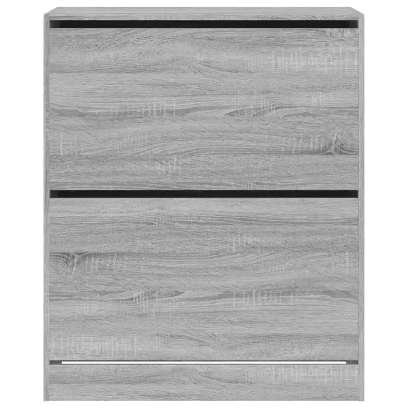 Schoenenkast 80X34X96,5 Cm Bewerkt Hout Eikenkleur Grijs Sonoma