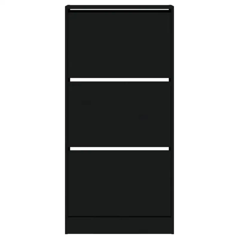 Schoenenkast 60X21X125,5 Cm Bewerkt Hout Zwart