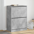Compact schoenenkast van bewerkt hout voor smalle ruimtes - Betongrijs / 80 x 42 x 108 cm / 1 - Schoenenrekken