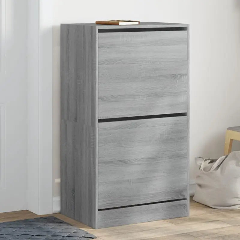 Compact schoenenkast van bewerkt hout voor smalle ruimtes - Grijs sonoma / 60 x 42 x 108 cm / 1 - Schoenenrekken