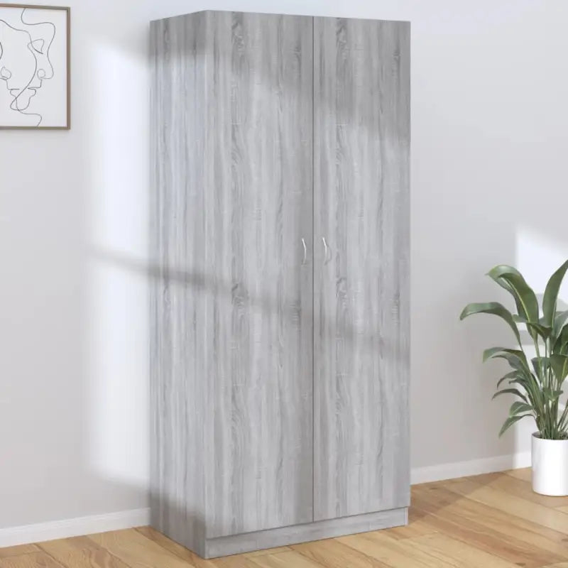 Compacte Kledingkast van Bewerkt Hout voor Stijlvolle Opslag - Grijs sonoma / 1 - Kledingkasten