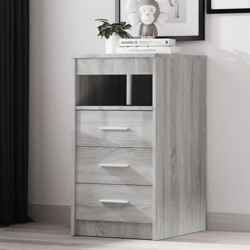 Compacte opbergkast van bewerkt hout voor kleine ruimtes - Grijs sonoma / 1 - Opbergkasten & lockerkasten