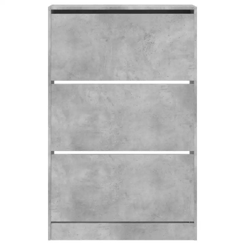 Schoenenkast 80X21X125,5 Cm Bewerkt Hout Betongrijs