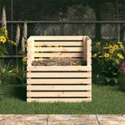 Compostbak met grote inhoud van massief grenenhout - Compostbakken