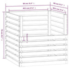 Compostbak met grote inhoud van massief grenenhout - Compostbakken