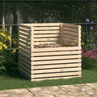 Compostbak met grote inhoud van massief grenenhout - Naturel / 100 x 100 x 102 cm / 1 - Compostbakken