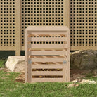 Compostbak met grote inhoud van massief grenenhout voor tuinafval - Natuurlijk grenenhout / 63.5 x 63.5 x 77.5 cm / 1