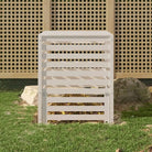 Compostbak met grote inhoud van massief grenenhout voor tuinafval - Wit grenenhout / 82.5 x 82.5 x 99.5 cm / 1